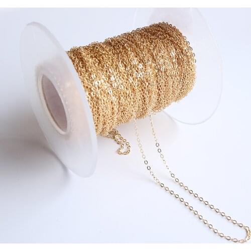 B25001 Gold filled thin chain,good quality,necklace diy material free shipping 1meter/16inch/18inch