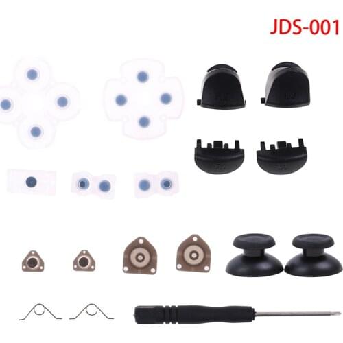 1Set Rubber Button L1 R1 L2 R2 Trigger Buttons Analog Stick + Conductive Rubber Button Repair Parts For PS4 Slim Controller
