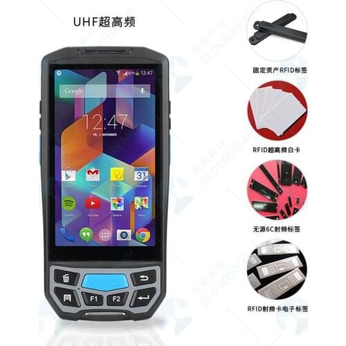 Handheld RFID UHF Reader Writer Data Collector Android Portable 2D WIFI 4G Bluetooth with Barcode Scanner