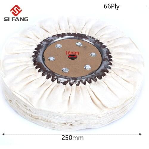 10inch Cotton Airway Buffing Wheel Cloth Open Bias Bench Grinder 250mm Cotton Airway Buffing Wheel 66Ply