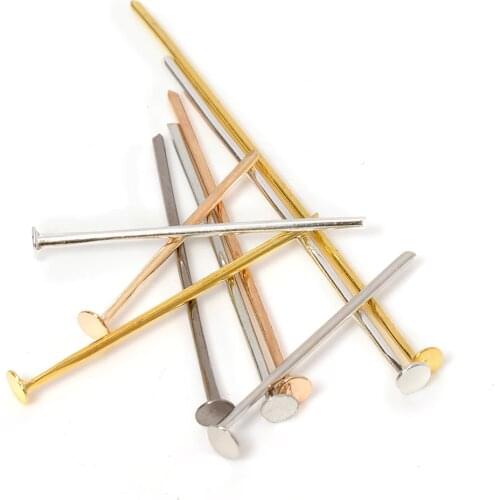 18-40mm (21 gauge) 200pcs/bag jewelry findings flat head Pins DIY for earring,bracelet and necklaces 6colors