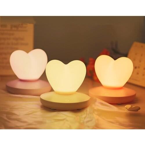 Led Night Lamp Decorate Desk Light Battery Dream Love Heart Holiday Creative Rechargeable Bulb For Baby Bedroom Luminar