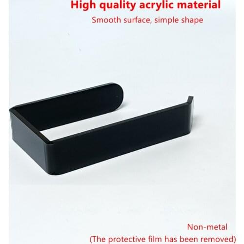 Toilet Paper Holder No-Drill Self Adhesive Acrylic Material Bathroom Kitchen Roll Paper Accessory Tissue Towel Rack Box Packet