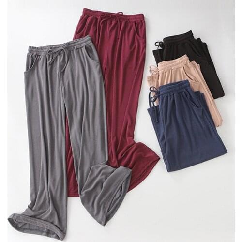 Pajama Bottoms Womens Home Wear Female Sleepwear Pijama Trousers Spring Autumn New Wide Legs Pyjamas Pants Loungewear