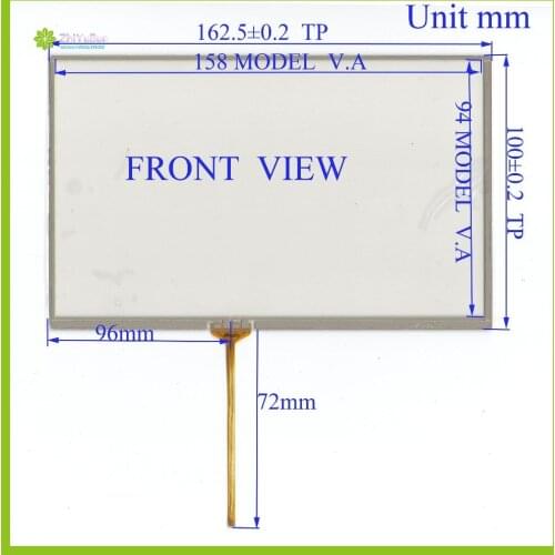 ZhiYuSun 4WGJG 162mm*100mm NEW 7 inch 4 line For Car DVD touch screen panel 162*100 Sensor glass the cable is 2.5mm