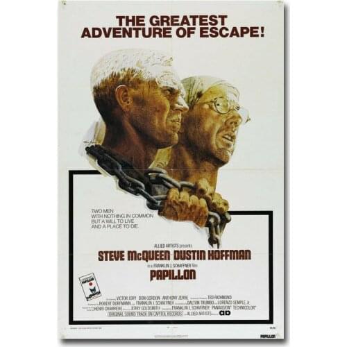 172 Papillon Michael Noer Rami Malek Movie Silk Art Poster Wall Art Home Decoration Gift