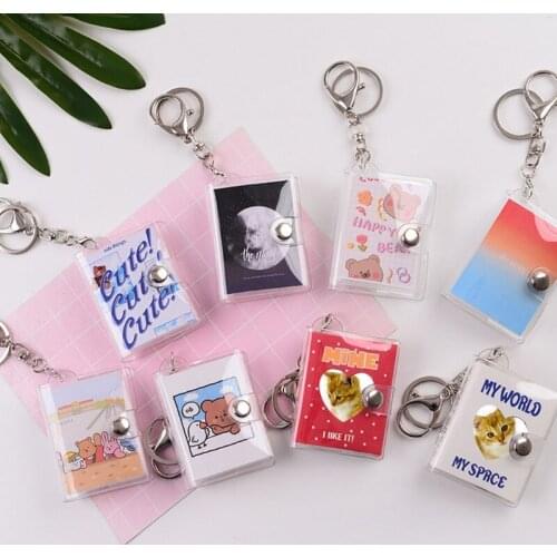 20 Pockets Mini Photos Album with Keychain Instant Picture Storage Book Family Wedding Memory Gift