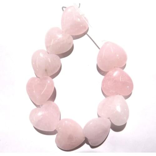 20mm natural stone Quartz crystal tiger eye Turquoises love heart beads for diy Jewelry making Accessories wholesale10pcs