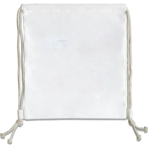 3pcs Sublimation DIY White Blank 10oz Canvas Drawsting Backpack Bag