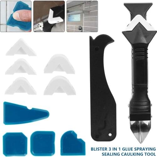 3 in 1 Silicone Remover Caulk Finisher Sealant Smooth Scraper Grout Kit Tools Plastic Useful Home Hand Tools Accessories