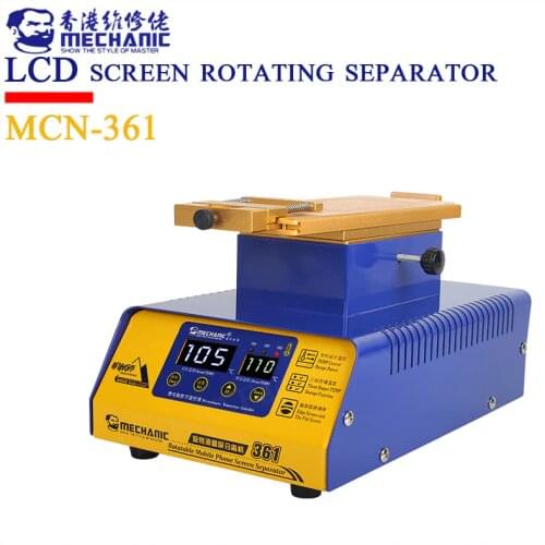 360° rotation 8 inch separator MECHANIC MCN- 361 LCD screen separator Built-in double vacuum pump Dual screen digital display