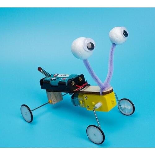 Kids DIY Reptile Robot Electric Wooden Science Experiments Toys for Children Educational Handmade Assemble Toys Boys Girls