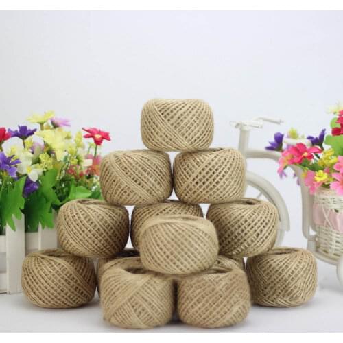 30 M/Roll Jute Twine Natural Sisal Rope 1.5mm Rustic Tags Wrap Wedding Decoration Crafts Rope String Cords Party Supplies