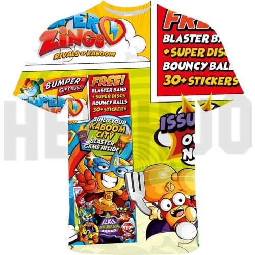 Children Casual Summer O-neck Tshirt 3D Game Superzings Series 7 Top Tees Boys Kids Cartoon Oversize Girls Super Zings T-shirt