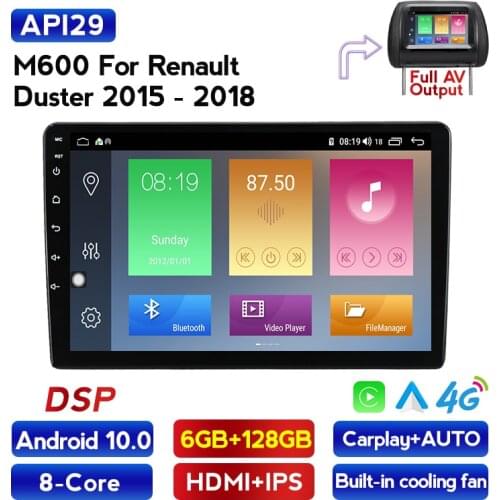 6G+128G RDS DSP IPS GPS Head Unit For Renault Duster 2015 2016 2017 2018 Audio-Multimedia Player Navigation BT WIFI 2DIN NO DVD