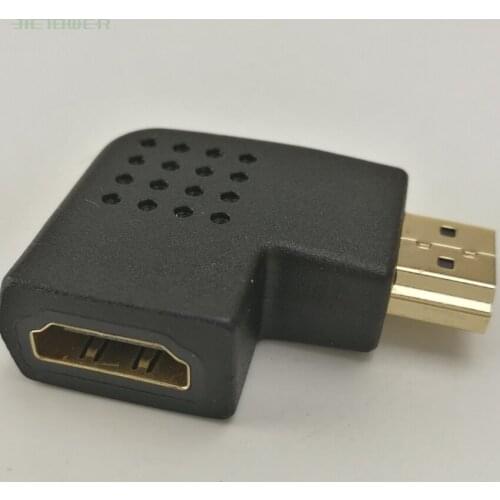 HDMI Adapter 90 Degree Right Angled HDMI A Male To Female Cable Coupler Adaptor For HDTV Wholesale 30pcs/lot