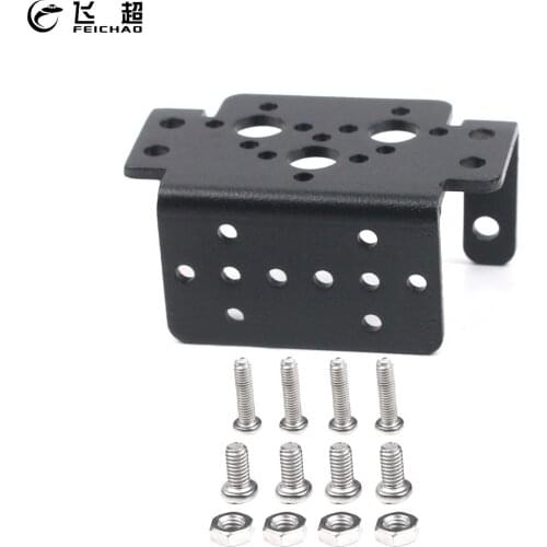 Feichao Double Axle Robot Servo Bracket Aluminum Steering Bearing Servo Multifunction U L For MG995/996/15kg 20kg Rc Toy Robot