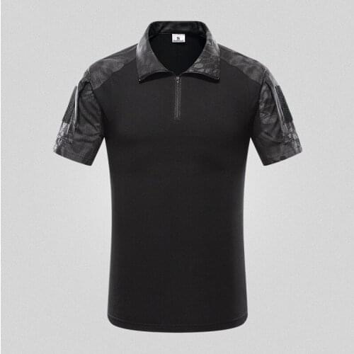 Summer Outdoor Men s Sports Hunting Hiking Camouflage Short Sleeve Shirt Tops Tactical Army Military Combat Training T-Shirt Top