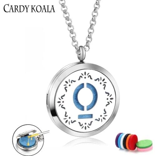 Sen series small fresh perfume essential oil diffuser necklace retro hollow aromatherapy pendant