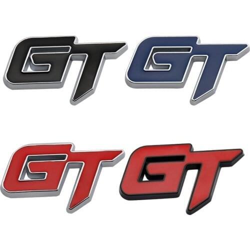 Metal GT Car Rear Trunk Emblem Sticker Decals Front Hood Grill Grand Tour for BMW X6 X5 X1 Ford Mustang Focus Mk 1 2 3 7 Mondeo