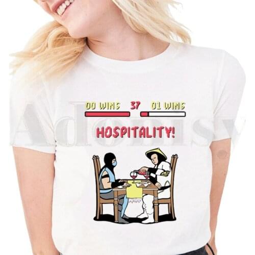 Mortal Kombat Cool Boy Girl Game MK T Shirts Womens T-shirt Short Sleeve Female Tops Tees Harajuku Vogue Vintage