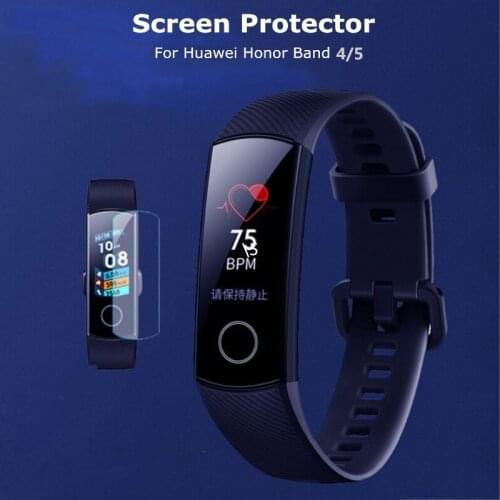 Soft TPU Protective Film Screen Protector for Huawei Honor Band 4 5 Smart Wristband Bracelet Anti-Scratch Guard Protection
