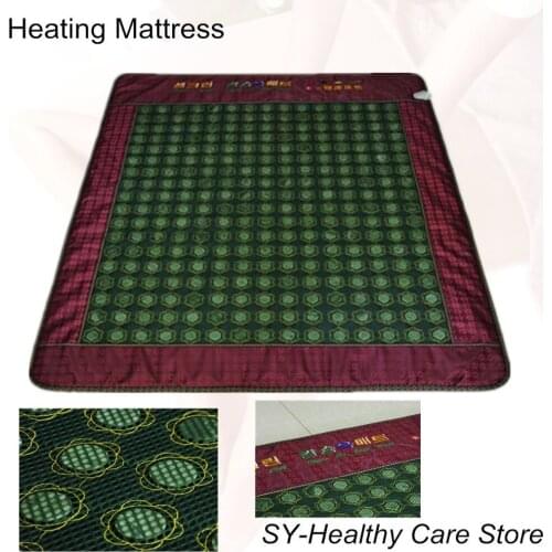 Sleeping heating jade cushion Heated Cushion Blood Circulation Far Infrared Jade Health Mattress Free Gift eye cover