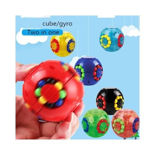 New puzzle little magic bean rotating hamburger cube top 2 in 1 3x3x3 Speed Magic Cube Educational Toys stress reliever toys