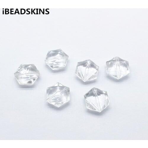 New arrival! 19x17mm 280pcs Clear Faceted Hexagon Beads for Jewelry accessories Earrings parts,hand Made Jewelry DIY