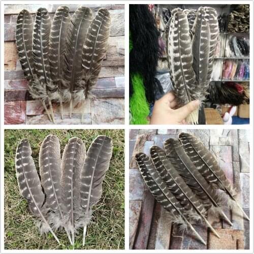 Wholesale 500PCS Beautiful Natural Wild Turkey Tail Feathers 9-12inches/22-30cm DIY jewelry Wedding Christmas Decoration