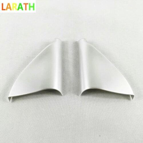 Car Front ABS chrome/Carbon fiber grain A column Audio Speak Window Windshield Side triangle For Renault Kadjar 2016 2017 2018
