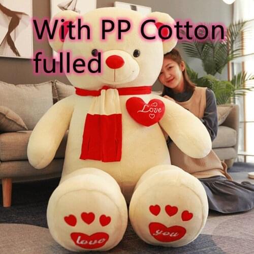 New Hot High Quality 4 Colors Teddy Bear With Scarf Stuffed Animals Bear Plush Toys Doll Pillow Kids Lovers Birthday Baby Gift
