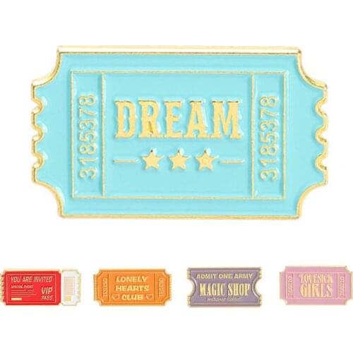 Popular Brooch Pin Stamp Shape All Match Lightweight Collection Letters Lightweight Lapel Pin Clothes Decor for Badge Collector