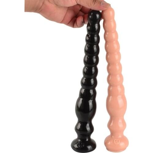 Silicone Anus Backyard Beads Balls Long Anal Plug with Suction Cup Prostata Massager Butt Plug Sex Toys for Women Men Adult