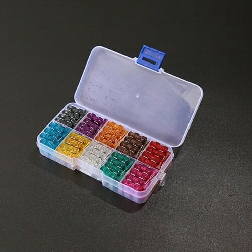 100pcs Mixed Mini Blade Fuse Zinc Alloy and Plastic Material Blade Fuses Assortment AMP Set For Automotive Car Truck