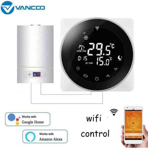 Vancoo Smart Wifi Thermostat for Gas Boiler Temperature Controller Digital Thermostat Calefaccion Works with Google Home Alexa