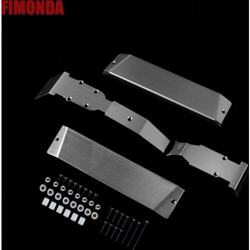 Stainless Steel Chassis Armor Front & Rear Axle Protector Plate for 1/10 RC Monster Truck Traxxas SUMMIT E-REVO 1.0 Bigfoot Car