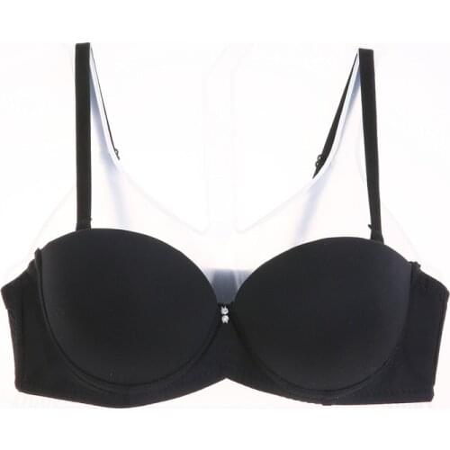 Sexy Girls Bra Underwear Gather Black Sexy Brassiere Women Push Up Bra for Women Sexy One-piece Push Up Brassiere 1/2 Cup