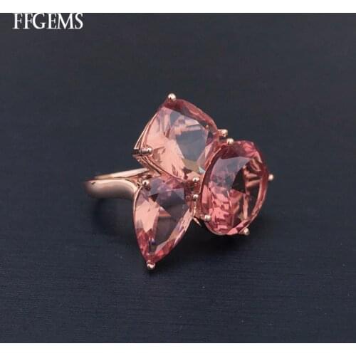 FFGems Big Ring Zultanite Gemstone Rings for Women Solid 925 Sterling Silver Created Diaspore Color Change Wedding Fine Jewelry