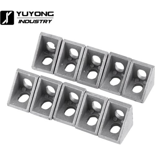 25pcs Durable Silver Aluminum 2020 Corner Bracket 20x20x17mm Solid Cast For 20mm Extrusion CNC Routers Machine 3D Printer