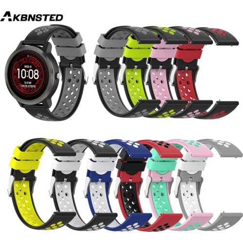 AKBNSTED For 20mm Smart Watch Silicone Watch Strap For Garmin Vivoactive 3/Vivoactiver 3 music Sport Watch Wristband Accessories