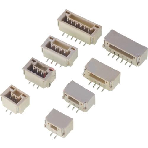 Free shipping 100PCS 1.25mm Locked GH Connector 2P3P4P5P6P8P SMT SMT Desktop Receptacle JST A1257