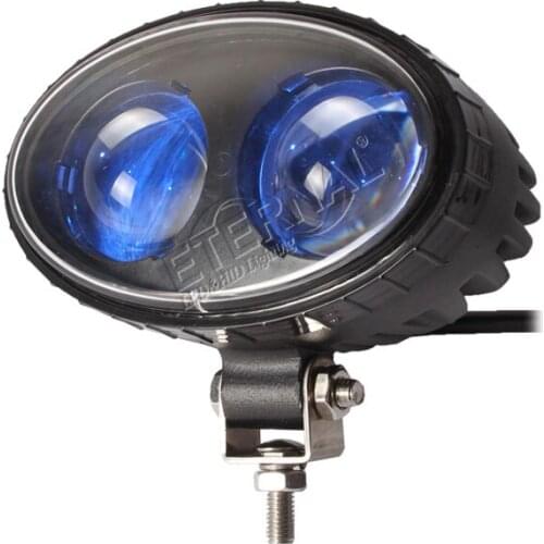 Free ship 2x 10W blue spotlight led forklift safety lamp warning signal for construction material industry equipment