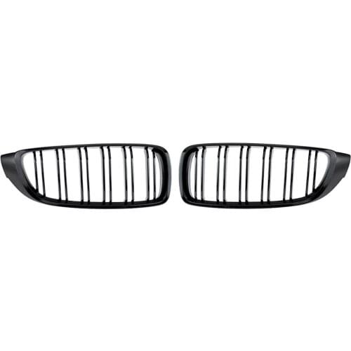 Shiny Gloss Black Front Grille Dual Slat M4 Sport Style Grill Fit for BMW F32 F33 F36 F82