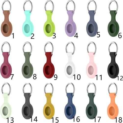 For Apple Airtag Case Silicone Protective Sleeve Cover Keychain Airtags-tracker Silicone Case For Airtags Accessories