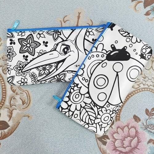 Childrens educational toys graffiti pencil case, Stationery Pouch Zipper Bag, Classroom Arts and Crafts, Travel Toys