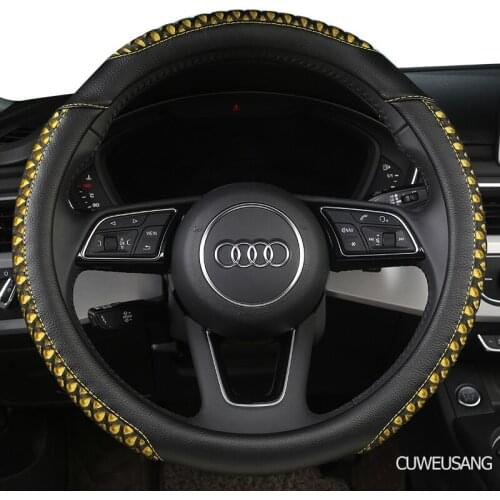 CUWEUSANG Carbon Fiber Leather Car Steering Wheel Cover For Isuzu D Max Trooper Rodeo Mux Ertiga APV Ignis Edition SX4