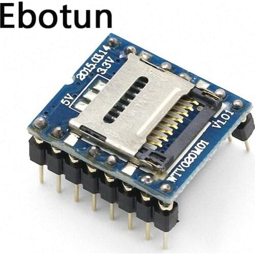 For WTV020 WTV020-SD WTV020SD-20SS Mini SD Card MP3 Sound Module voice module For PIC Arduino 2560 UNO R3 WTV020-SD-16P