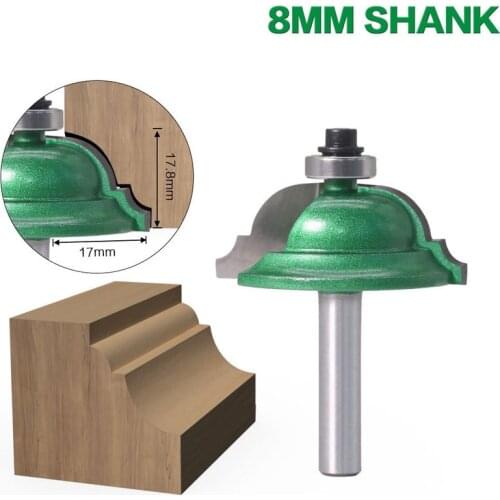 1Pcs 8mm Shank Lace Router Bits Milling Cutter for Line Molding Wood Tenon Woodwork Cone Tenon Milling Tenoning Machine Tools
