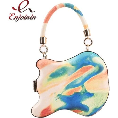 Guitar Style Party Clutch for Women Box Design Fashion Purses and Handbagas Female Candy Color Small Crossbody Bag Evening Bag